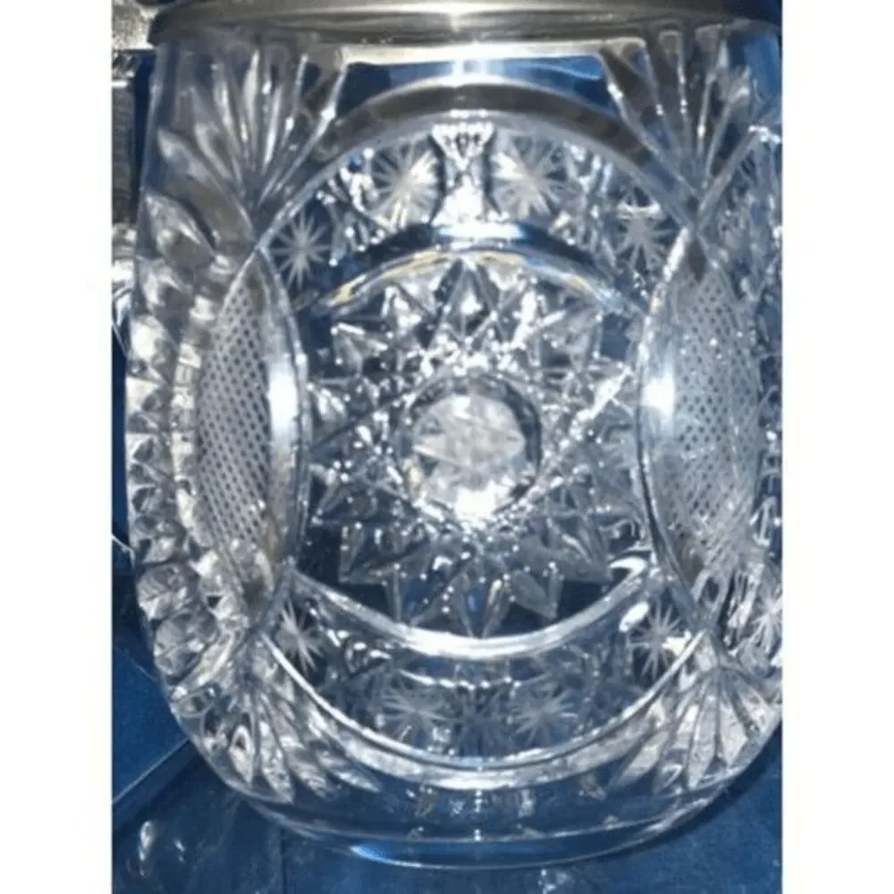 Rein Zinn beer mug crystal putter lid 5 tall,3.5 wide large